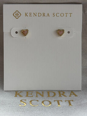 Kendra Scot Pink Heart Earrings